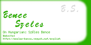 bence szeles business card